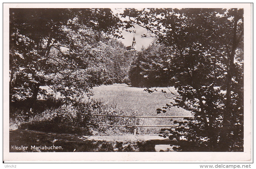 AK Kloster Mariabuchen - Werbestempel Aschaffenburg - 1953 (15814) - Lohr