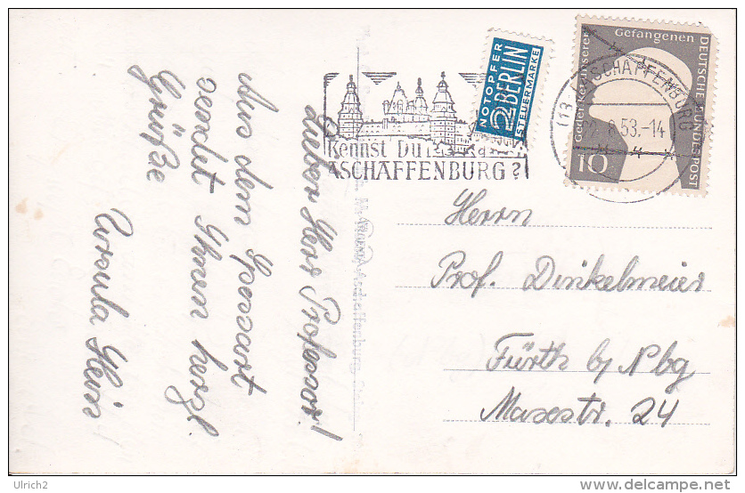AK Kloster Mariabuchen - Werbestempel Aschaffenburg - 1953 (15814) - Lohr