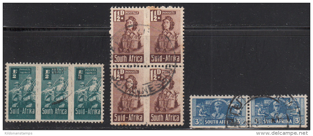 South Africa 1942-44 Cancelled, Sc# , SG 97, 99aa, 101 - Gebruikt