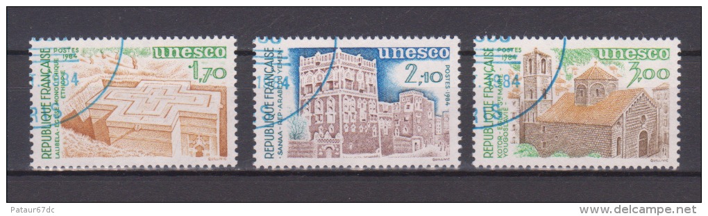 FRANCE / 1984 / Y&T SERVICE N° 79/81 - Oblitérations UNESCO De 1984. SUPERBE ! - Used