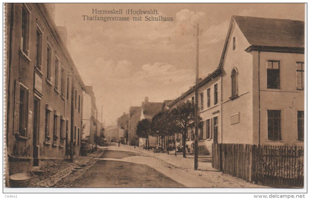 HERMESKEIL  HOCHWALD  THALFANGERSTRASSE MIT SCHULHAUS - Hermeskeil