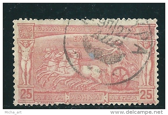 Greece 1896 First Olympic Games 25 Lepta Used Y0459 - Gebruikt