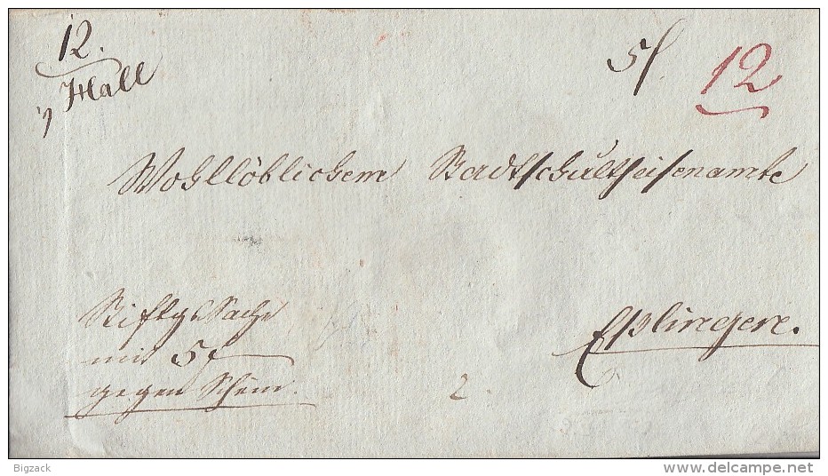 Brief Hall Nach Esslingen Von 1845 Doppelverwendung Ansehen !!!!!!!!!!!!!!! - Vorphilatelie