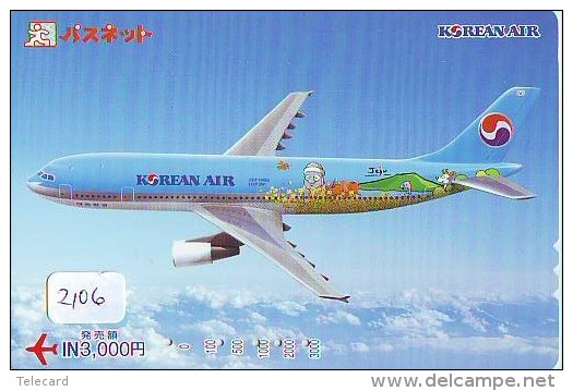 Télécarte  * KOREAN AIR  (2106) Phonecard Airplane * Flugzeug Avion * AVION * AIRLINES * - Flugzeuge