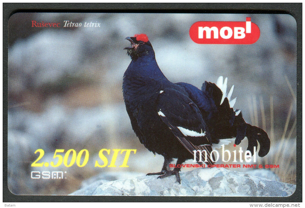 Slovenia - Prepaid Card - Bird - Tetrao Tetrix - Used - 2001 - Gallináceos & Faisanes