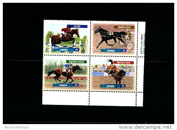 CANADA - 1999  CANADIAN  HORSES  BLOCK  MINT  NH - Nuovi