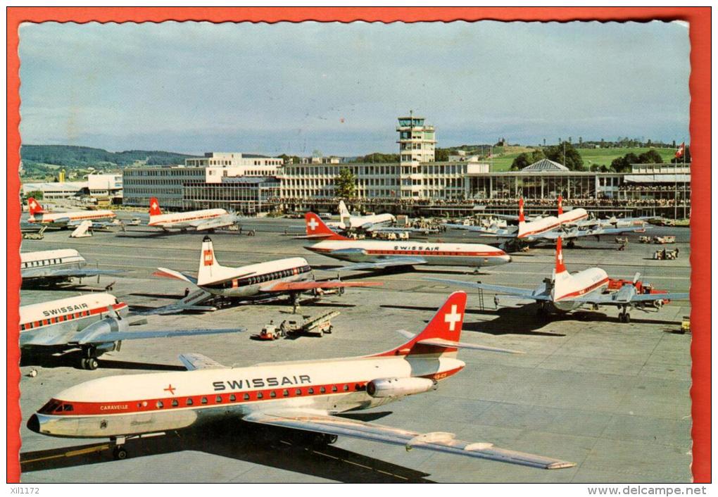 EZD-16  Swissair  Flughafen Zürich. Gelaufen  Stempel Juni Festwochen 1961. - Zürich