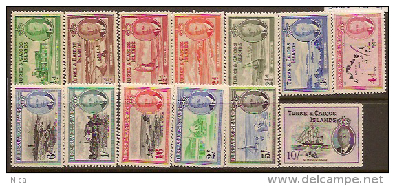 TURKS & CAICOS 1950 KGVI SG 221-33 HM BC11 - Turks E Caicos