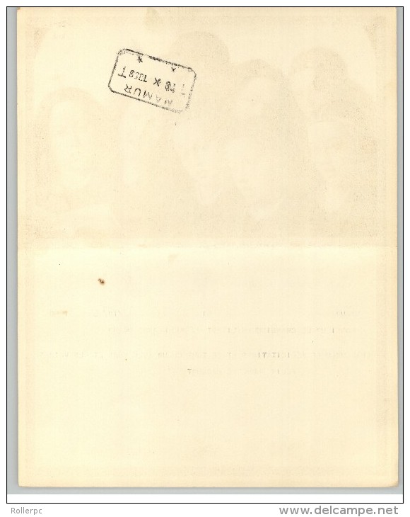 011912 LUXURY TELEGRAM # B19 (F)- BACK STAMPTED RECTANGULAR TELEGRAPH CANCEL- NAMUR/T 28 X 1958 T/ *   * - Telegrams