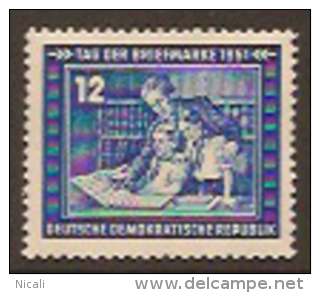 EAST GERMANY 1951 Stamp Day SG E52 HM CM61 - Sonstige & Ohne Zuordnung