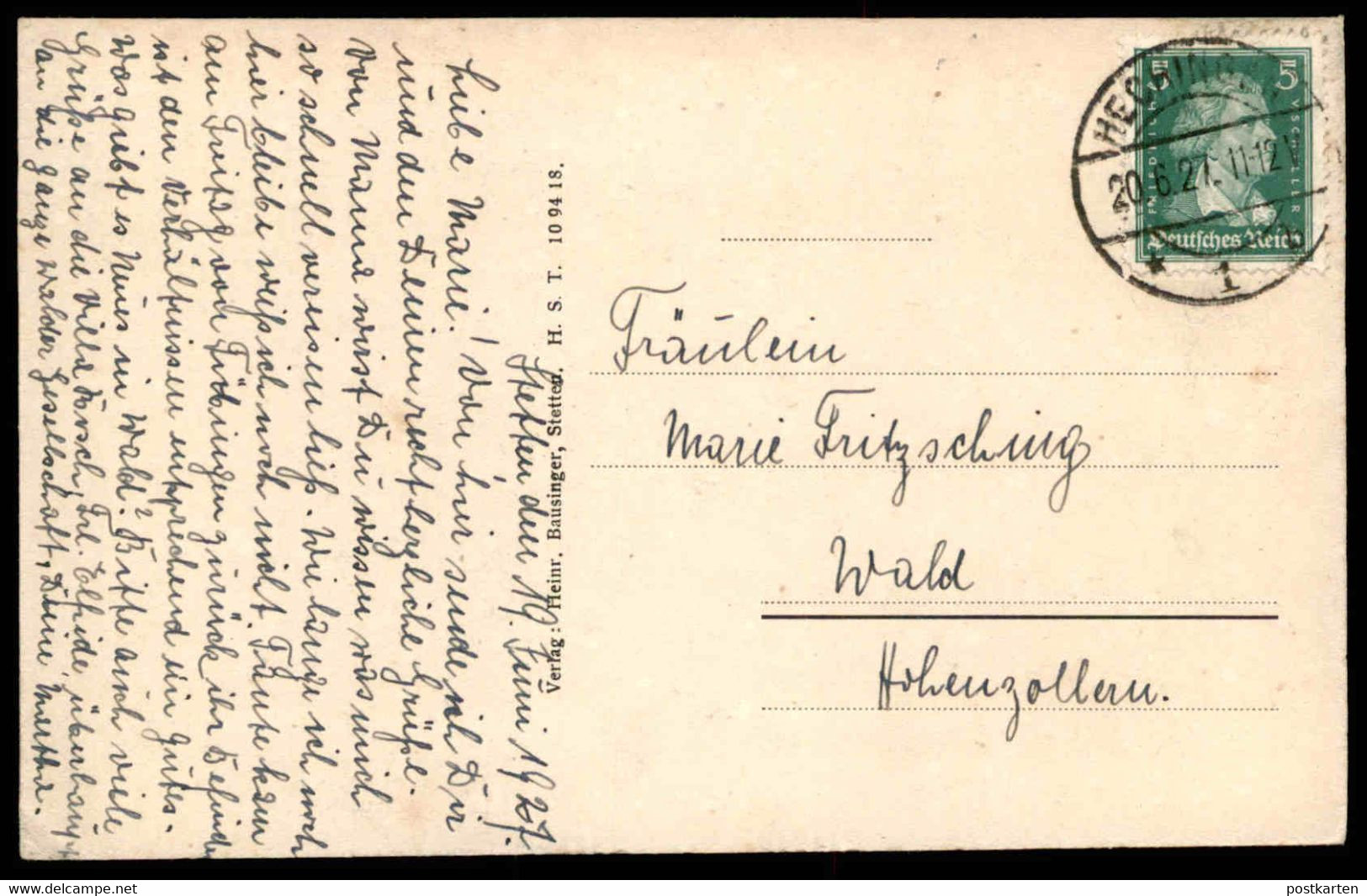 ALTE POSTKARTE STETTEN & HECHINGEN KLOSTERKIRCHE BURG HOHENZOLLERN Castle Chateau Fort Cpa Postcard Ansichtskarte AK - Hechingen