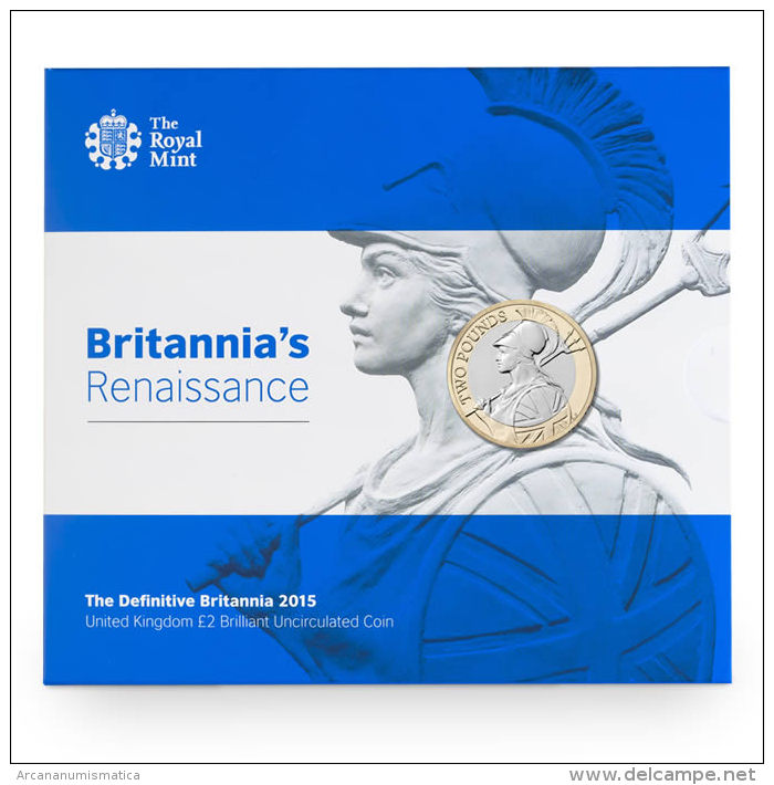 Gran Bretaña /UNITED KINGDOM  2 Libras Pounds 2.015 2015 Bimetálica "BRITANNIA" SC/UNC  T-DL-11.347 - 2 Pounds
