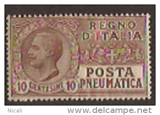 ITALY 1913 10c Pneumatic SG PE96 U ZZ3312 - Pneumatic Mail