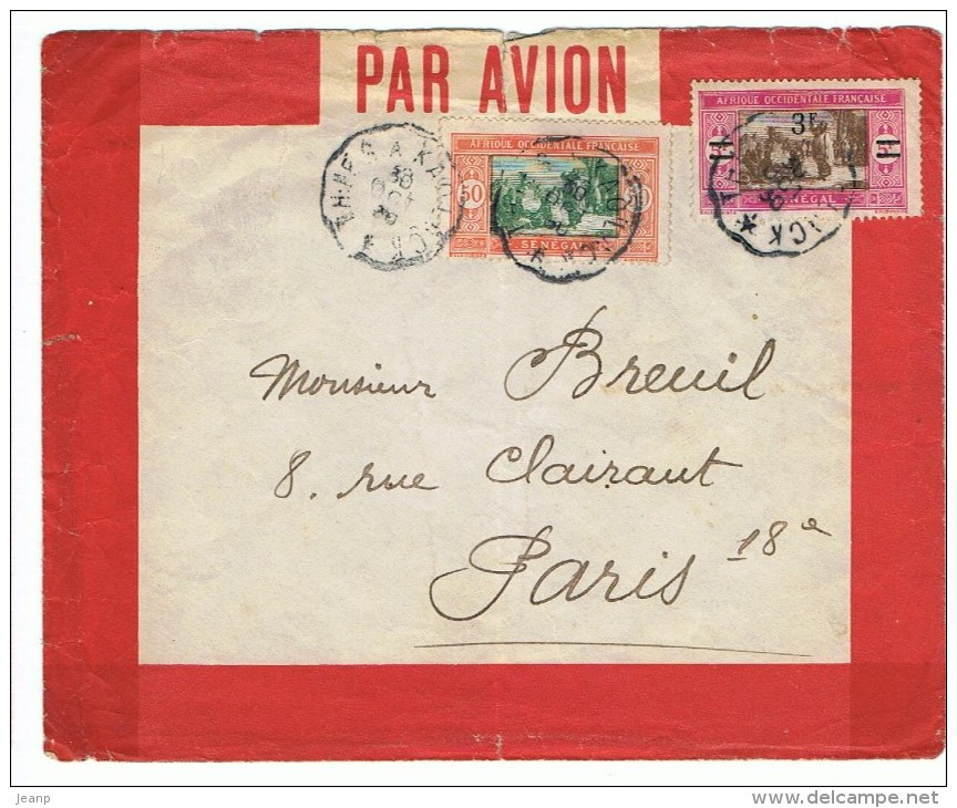 Lettre Pour La France Par Avion, 1930 - Briefe U. Dokumente