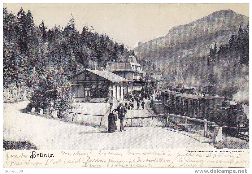 Brünig - Train Station (Top Animation, Photo Chemigr. Anstalt Brügger, Meiringen) - Brügg