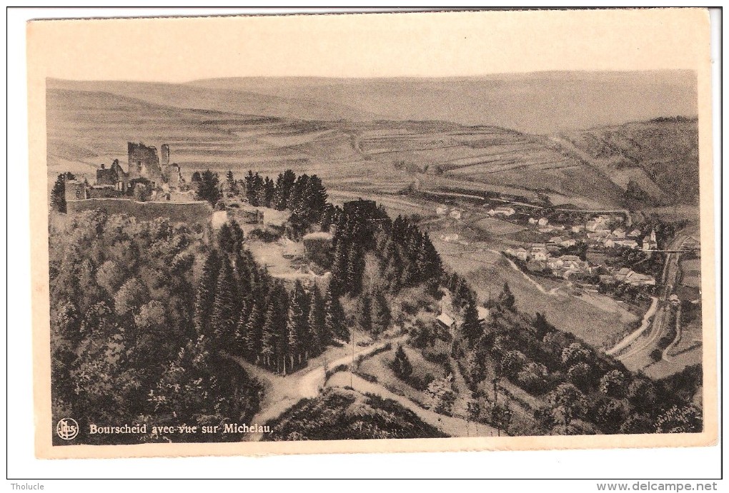 Bourscheid (Diekirch-Grand-Duché-de Luxembourg)-Le Château Avec Vue Sur Michelau-edit. Nels,pour E.A. Schaack - Bourscheid