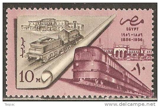 Egypt 1957 Mi# 499 ** MNH - 100th Anniv. Of The Egyptian Railway System - Unused Stamps