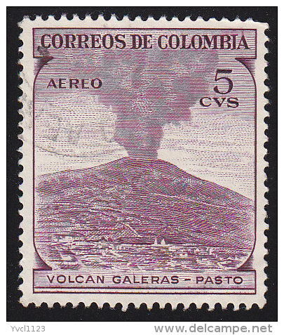 COLUMBIA - Scott # C239 Galeras Volcano / Used Stamp - Volcans