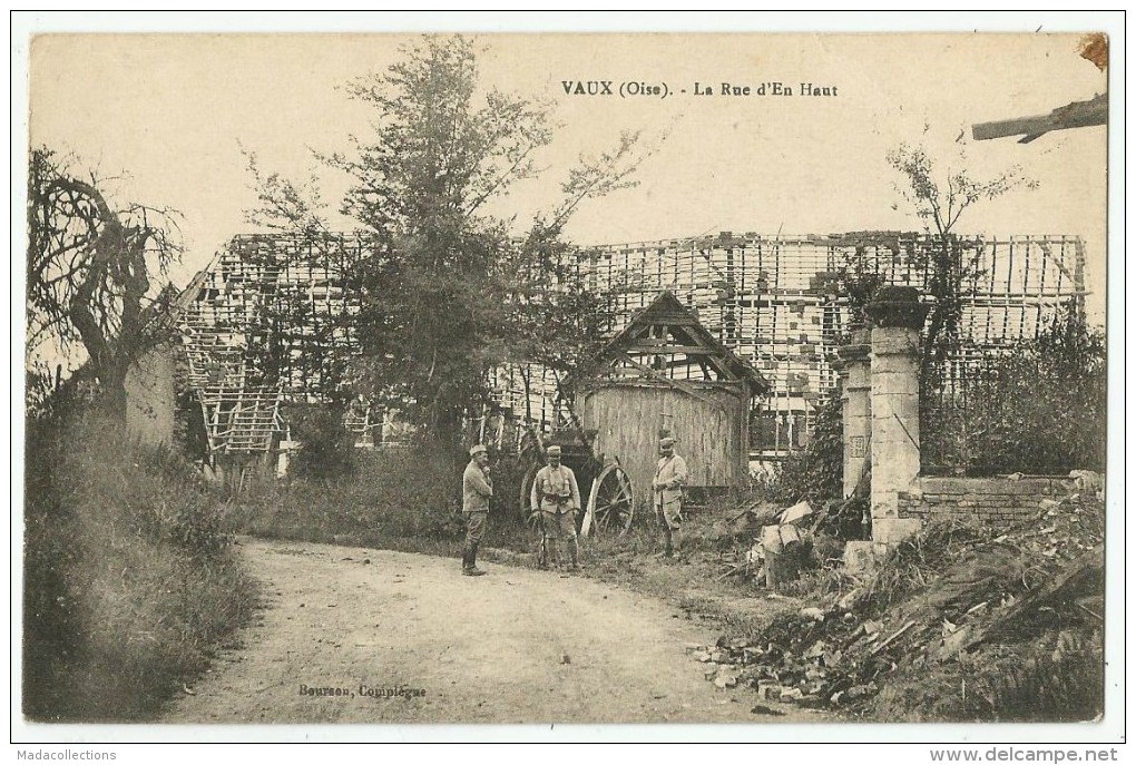 Venette (60.Oise) La Rue D´En Haut Après Les Combats De 1918 - Venette