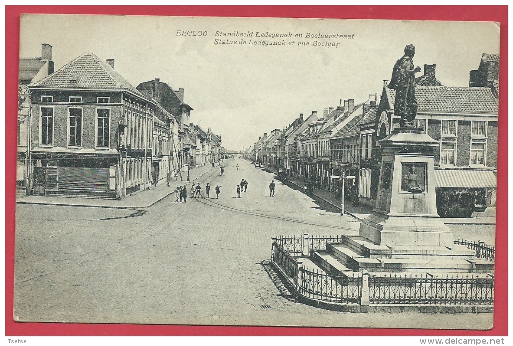 Eeklo - Standbeeld Ledeganck En Boelaarstraat - 1910 ( Verso Zien ) - Eeklo