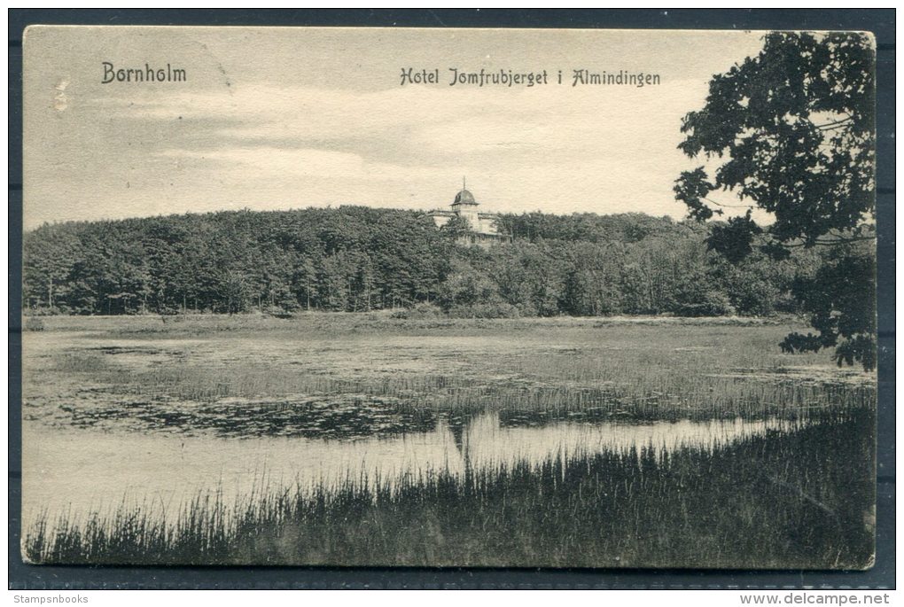 1909 Denmark Bornholm Hotel Postcard Allinge - Storia Postale