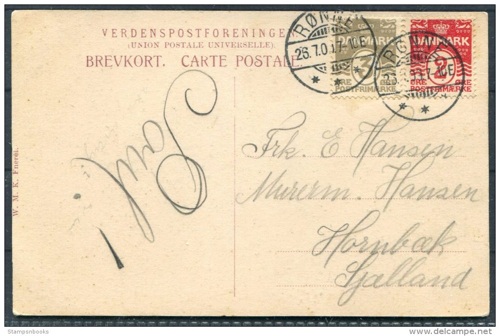 1909 Denmark Bornholm Postcard Ronne - Briefe U. Dokumente
