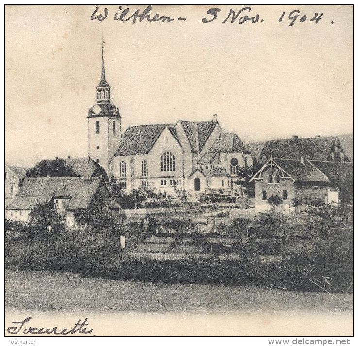 ALTE POSTKARTE WILTHEN IN SACHSEN GESAMTANSICHT FABRIK HÜNLICH Ansichtskarte Postcard Cpa AK - Wilthen