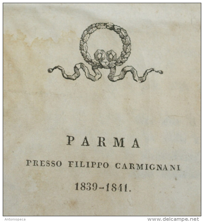 ITALIA 1839 - "NUOVO ELENCO DI VOCI E MANIERE DI DIRE, LORENZO MOLOSSI, EDIZIONI CARMIGNANI PARMA - Alte Bücher