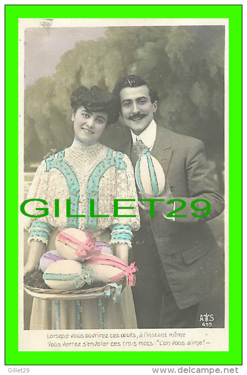 COUPLES - LORSQUE VOUS OUVRIREZ CES OEUFS, À L'INSTANT MÊME VOUS VERREZ... - A & S - ÉCRITE EN 1907 - - Couples