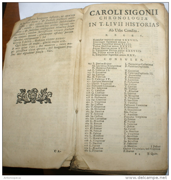 ITALIA 1706 - " T, LIVII PATAVINI HISTORIARUM AB URBE CONDITA LIBRI XLV" OPERA COMPLETA