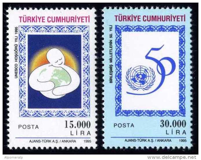 TURKEY 1995 (**) - Mi. 3061-62, Tolerance Year Of UNESCO - Neufs