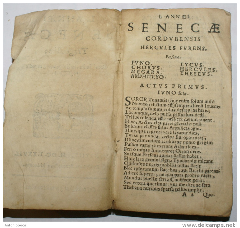 ITALIA 1677 - "SENECAE TRAGEDIAE" L. ANNAEI - Livres Anciens