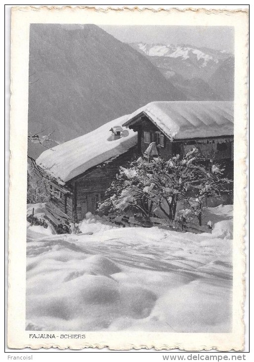 Suisse. Grisons. Fajauna Près De Schiers. Chalet Sous La Neige. - Schiers