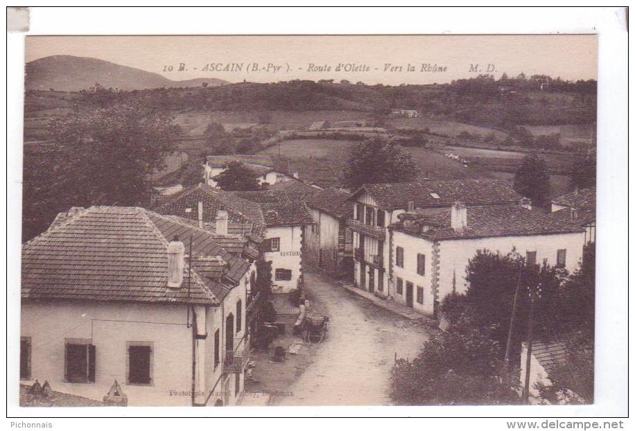 64 ASCAIN Cote Basque  Village Pittoresque Route D´ Olette Vers La Rhune Restaurant - Ascain