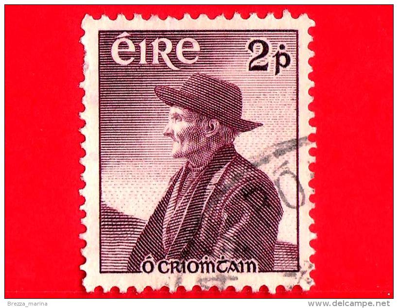 IRLANDA - EIRE - Usato - 1957 - 100 Anni Della Nascita Di Thomas O’Crohan (1856-1937), Pescatore - 2 - Usati
