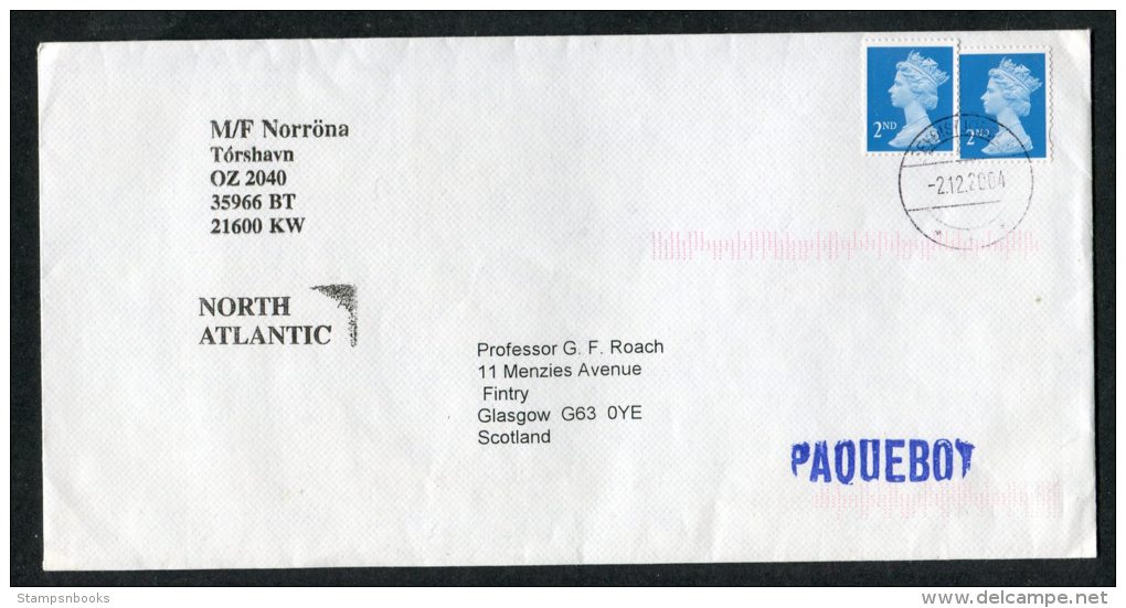 2004 Faroe Islands GB Iceland M/F Norrona Ship Paquebot Seydisfjordur Cover - Faroe Islands