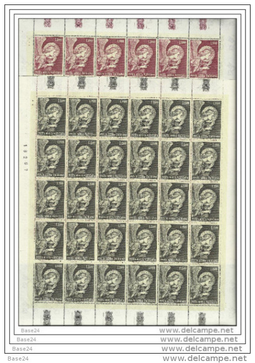 1968 Vaticano Vatican AEREA ARCANGELO 30 Serie Di 2v. In Foglio MNH** Air Mail Sheet - Posta Aerea