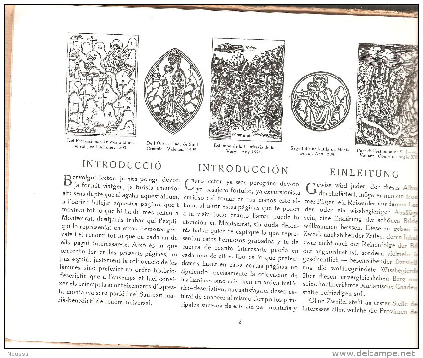 Libro  Historico De Montserrat Escrito En 6 Idiomas. 130 Pag. Impresor Oliva De Vilanova (barcelona) - Historia Y Arte