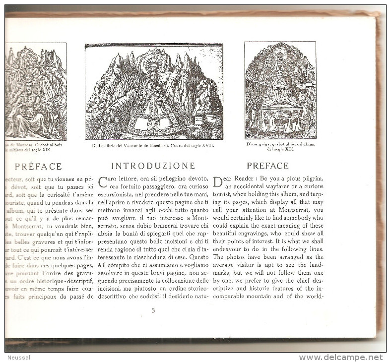 Libro  Historico De Montserrat Escrito En 6 Idiomas. 130 Pag. Impresor Oliva De Vilanova (barcelona) - Historia Y Arte