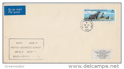 British Antarctic Territory 1963 Signy Cover Ca Signy 19 De 63 (F3680) - Brieven En Documenten