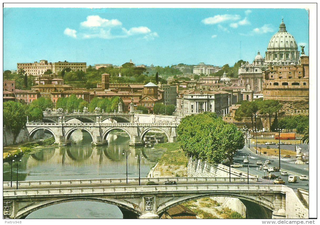 Roma (Lazio) Ponti Sul Tevere, Cupola San Pietro Sulla Destra, Bridges On Tevere River - Ponts