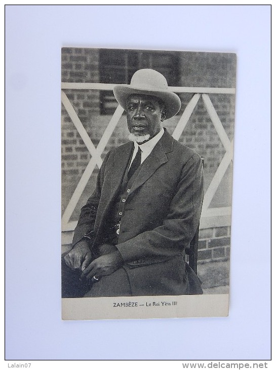 Carte Postale Ancienne : ZAMBIA, ZAMBEZE : Le Roi Yéta III , 1926 - Zambie