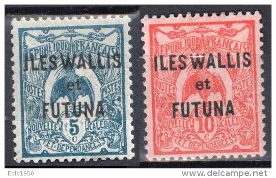 Wallis And Futuna 1920 - Mi.4,5 - MLH(*) - Gebruikt