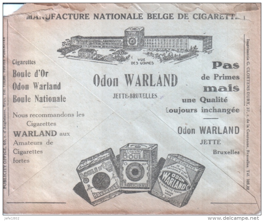 Cigarettes - Odon WARLAND - Boule D'Or - Tabac