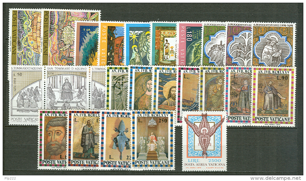 Vaticano 1974 Annata Completa/Complete Year MNH/** - Annate Complete