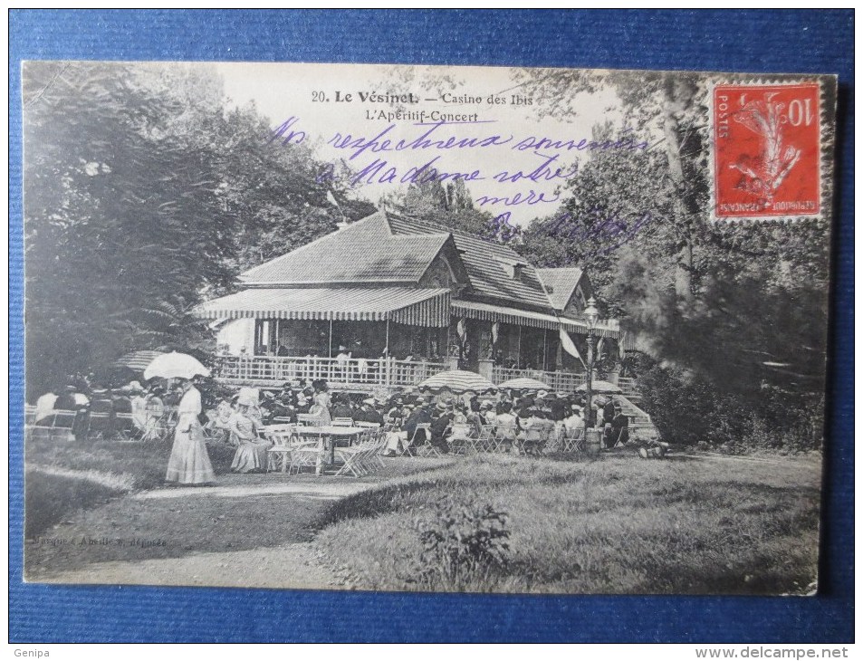 LE VESINET-  Le  Casino Des Ibis   - Apéritif Concert -Animée (scan Verso) - Le Vésinet