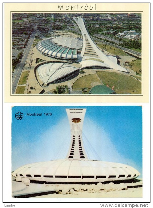 MONTREAL Quebec CANADA - Stade Olympique - Olympic Stadium - Deux (2) Cartes Différentes - Jeux Olympiques