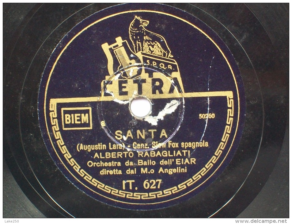 CETRA - MARIA LA O  /  SANTA  ALBERTO RABAGLIATI  E Orchestra Dell'EIAR (mario Angelini) - 78 Rpm - Schellackplatten