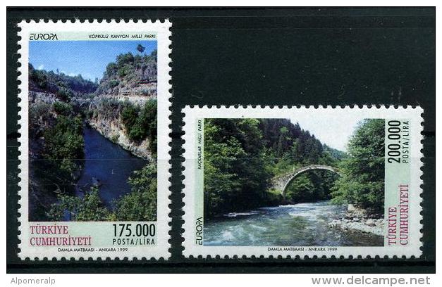 TURKEY 1999 (**) - Mi. 3179-80, Europa Cept (National Parks) - Unused Stamps