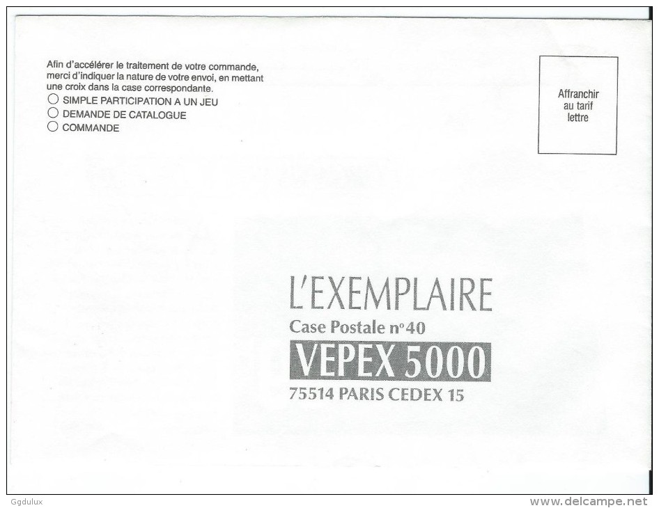 L'exemplaire - Cartes/Enveloppes Réponse T